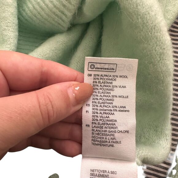 & OTHER STORIES Alpaca Oversized Crewneck Sweater Mint Green X-Small - Picture 5 of 5